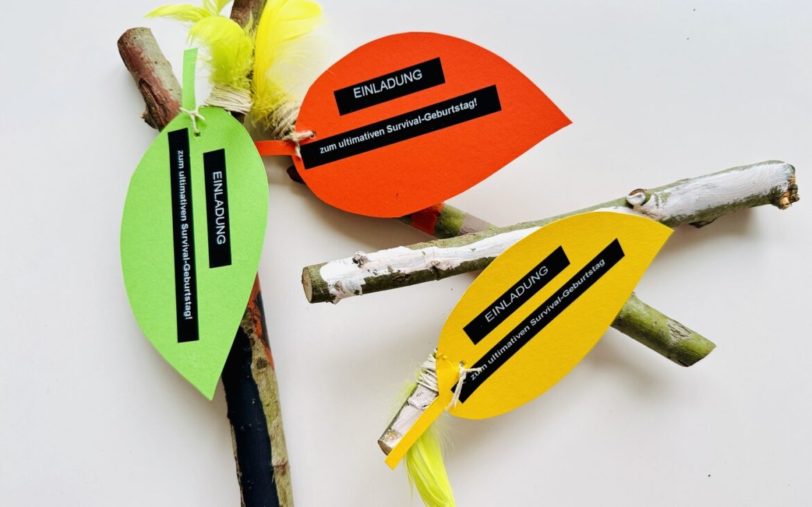 Einladung Kindergeburtstag Wald Survival Geburtstag 5 1170x730 - Bastelidee Kindergeburtstag: Kerzen basteln