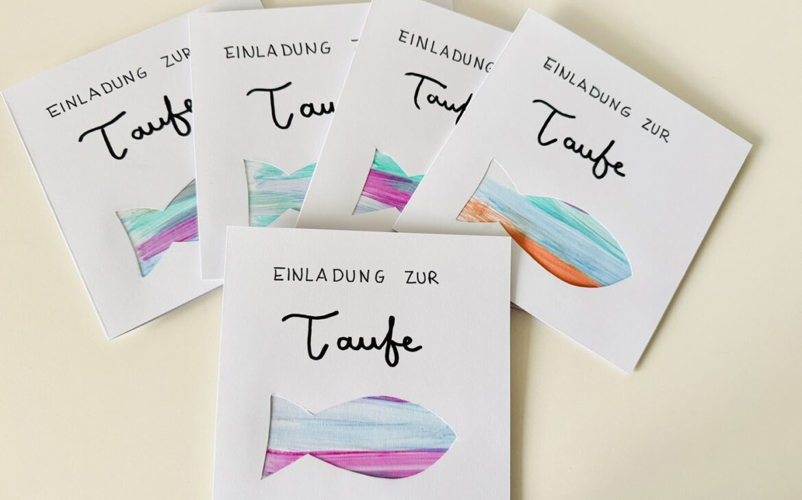 Einladung Taufe basteln 2 1170x730 - Checkliste Taufe: Daran musst du denken