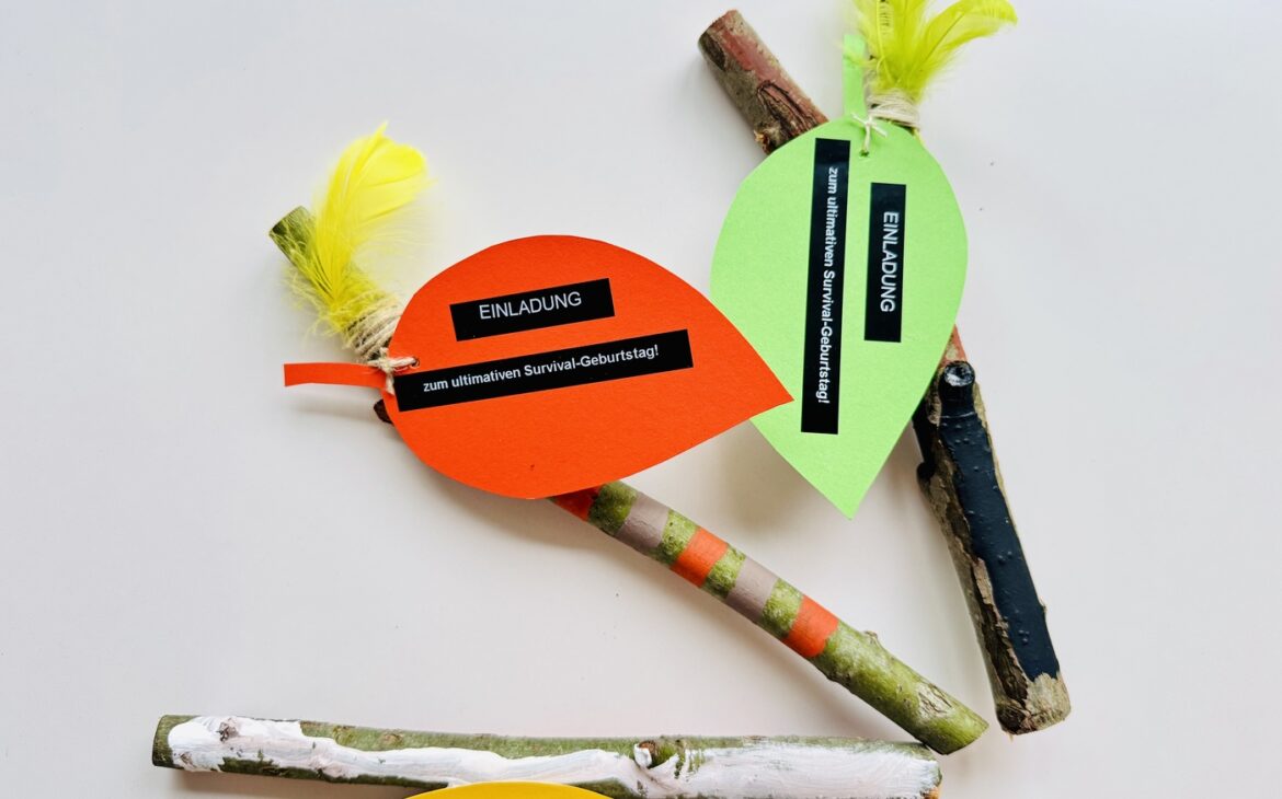 Einladung Kindergeburtstag Wald Survival Geburtstag 6 1170x730 - DIY Einladung für den Wald- oder Survival-Kindergeburtstag basteln