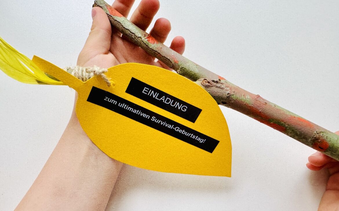 Einladung Kindergeburtstag Wald Survival Geburtstag 2 1170x730 - DIY Einladung für den Wald- oder Survival-Kindergeburtstag basteln