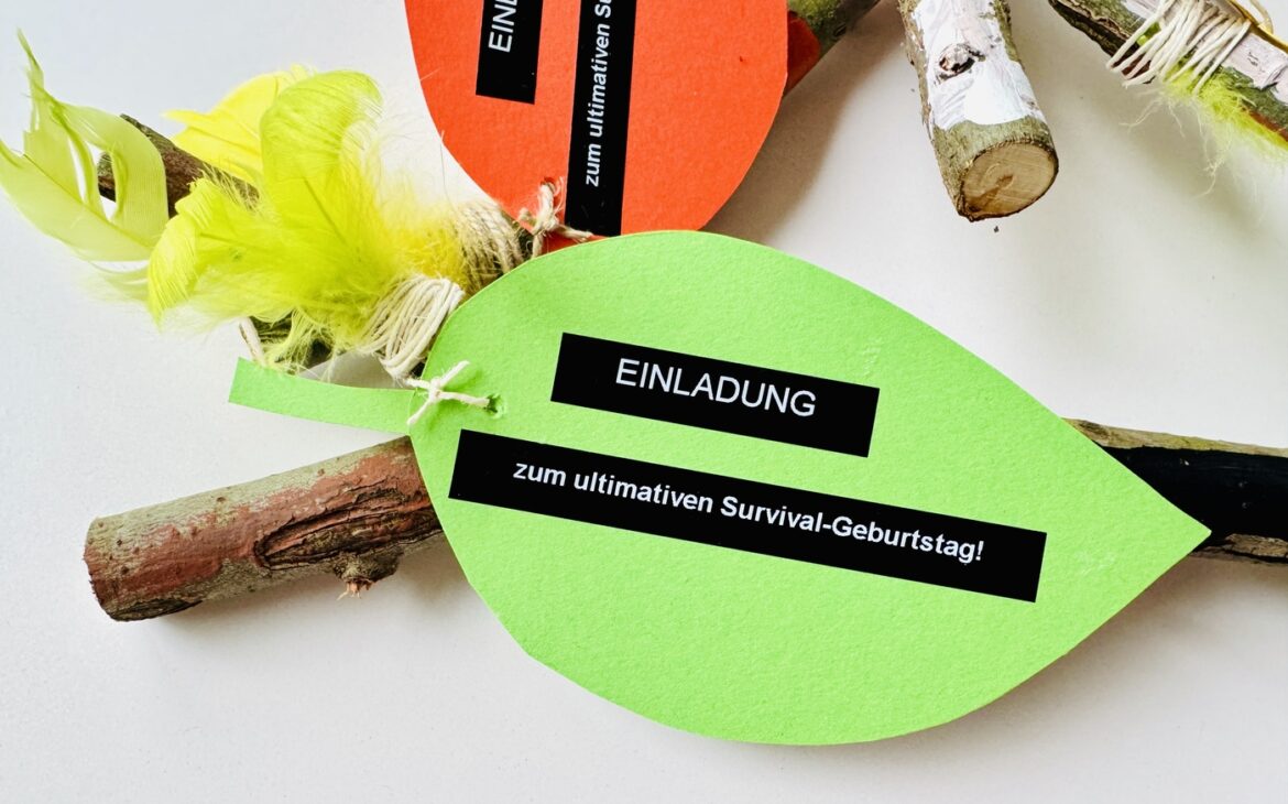Einladung Kindergeburtstag Wald Survival Geburtstag 4 1170x730 - DIY Einladung für den Wald- oder Survival-Kindergeburtstag basteln