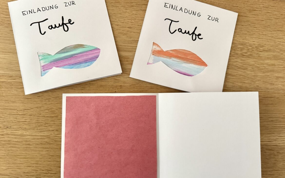 Einladung Taufe basteln 1 1170x730 - Einladung zur Taufe selber basteln