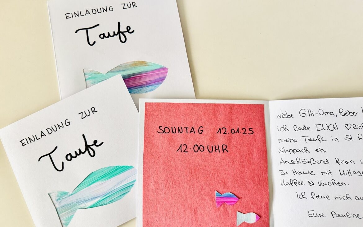 Einladung Taufe basteln 8 1170x730 - Einladung zur Taufe selber basteln
