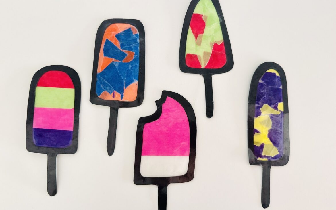 Fensterbild Sommer Kinderzimmer Eis am Stiel 1 1170x730 - Fensterbild Sommer fürs Kinderzimmer: Lustiges Eis am Stiel