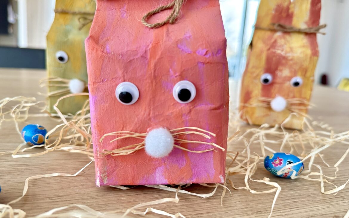Tetrapak Osterhasten basteln mit Kindern Ostern 12 1170x730 - Osterhasen aus Tetrapak: Bastelidee für Ostern mit Kindern