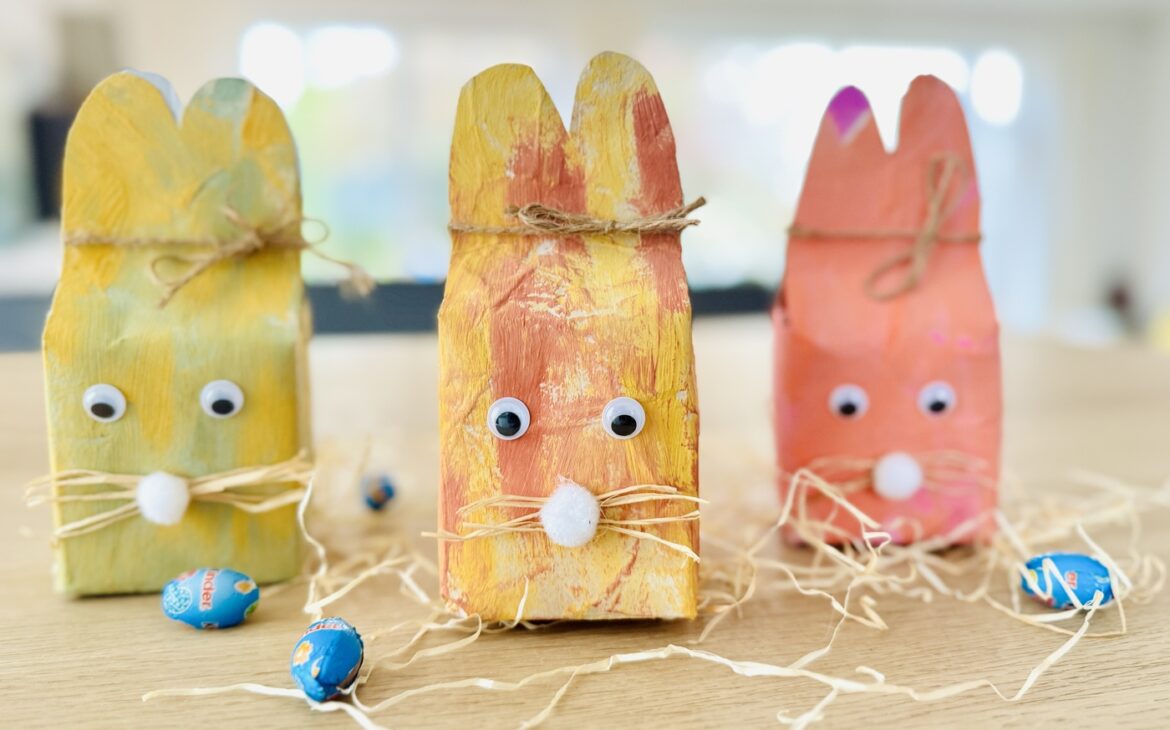 Tetrapak Osterhasten basteln mit Kindern Ostern 13 1170x730 - Osterhasen aus Tetrapak: Bastelidee für Ostern mit Kindern
