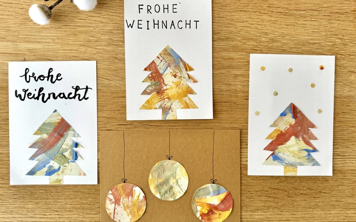 Weihnachtskarten basteln mit Kleinkind: Einfache DIY-Anleitung Weihnachtskarten mit Kleinkind basteln 2 1170x730 - Weihnachtskarten basteln mit Kleinkind: Einfache DIY-Anleitung