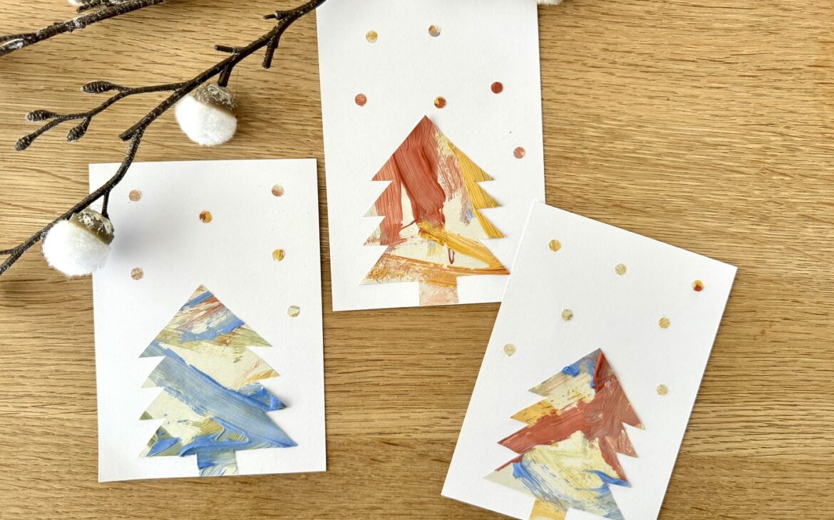 Weihnachtskarten basteln mit Kleinkind: Einfache DIY-Anleitung Weihnachtskarten mit Kleinkind basteln 11 1170x730 - Weihnachtskarten basteln mit Kleinkind: Einfache DIY-Anleitung