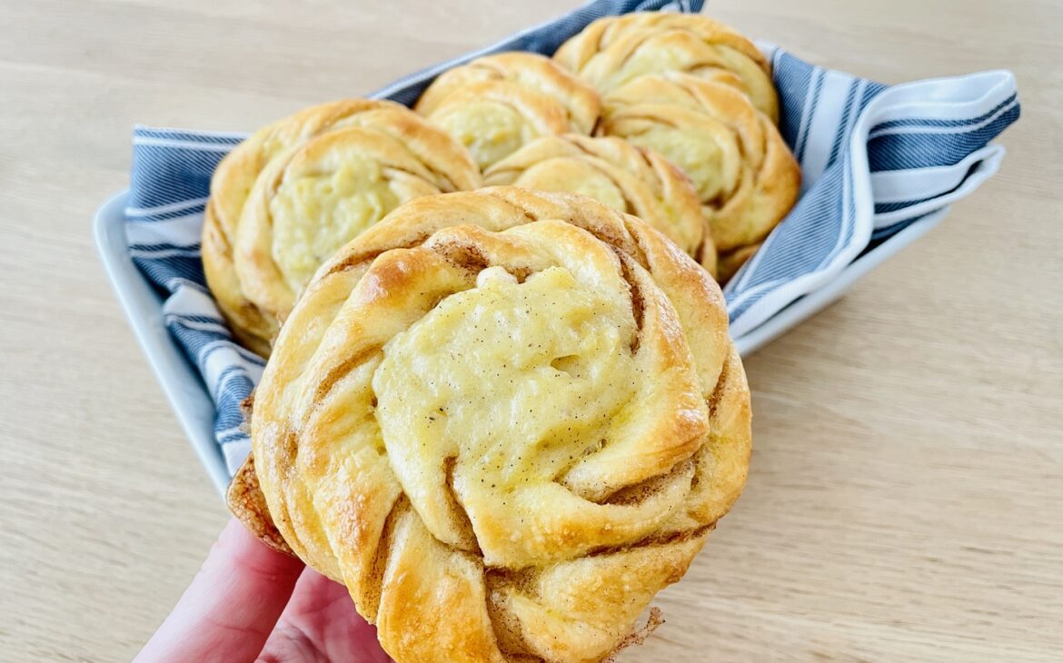 Zimtschnecken mit Vanillepudding 7 1170x730 - Zimtschnecken mit Vanillepudding